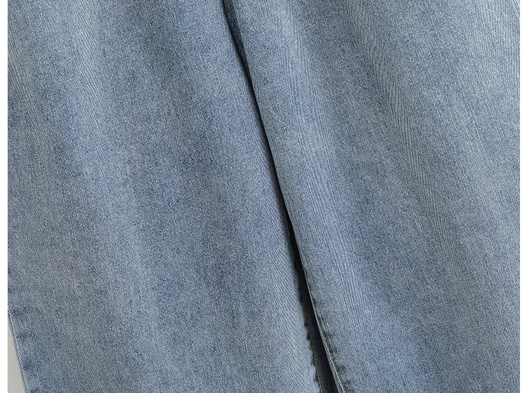 Women Plus Size High Waist Wide Leg Jeans