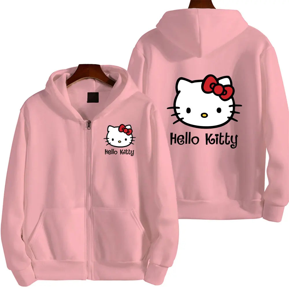 Hello Kitty Pattern Hoodie