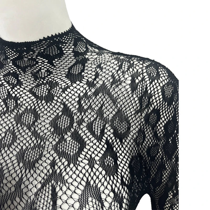 Women Fishnet Lace Bodysuit