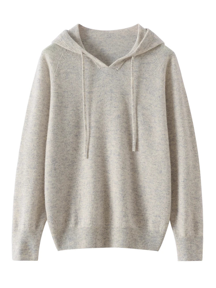 Women's 100% Cashmere Hooded Sweater