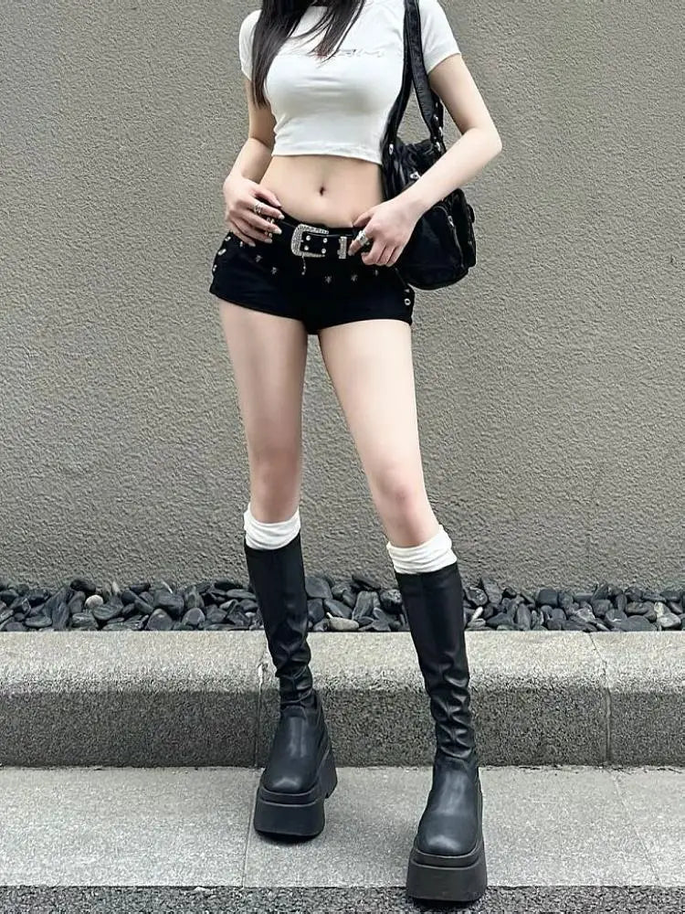 Women's High Waist Denim Shorts