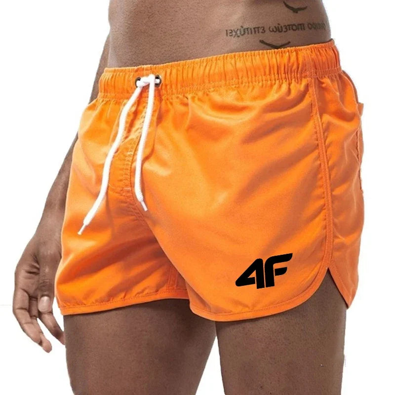 Men Drawstring Swim Shorts