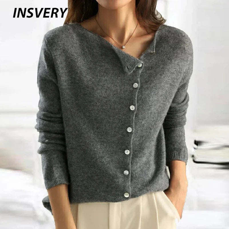 Women's Elegant Button Knit Cardigan