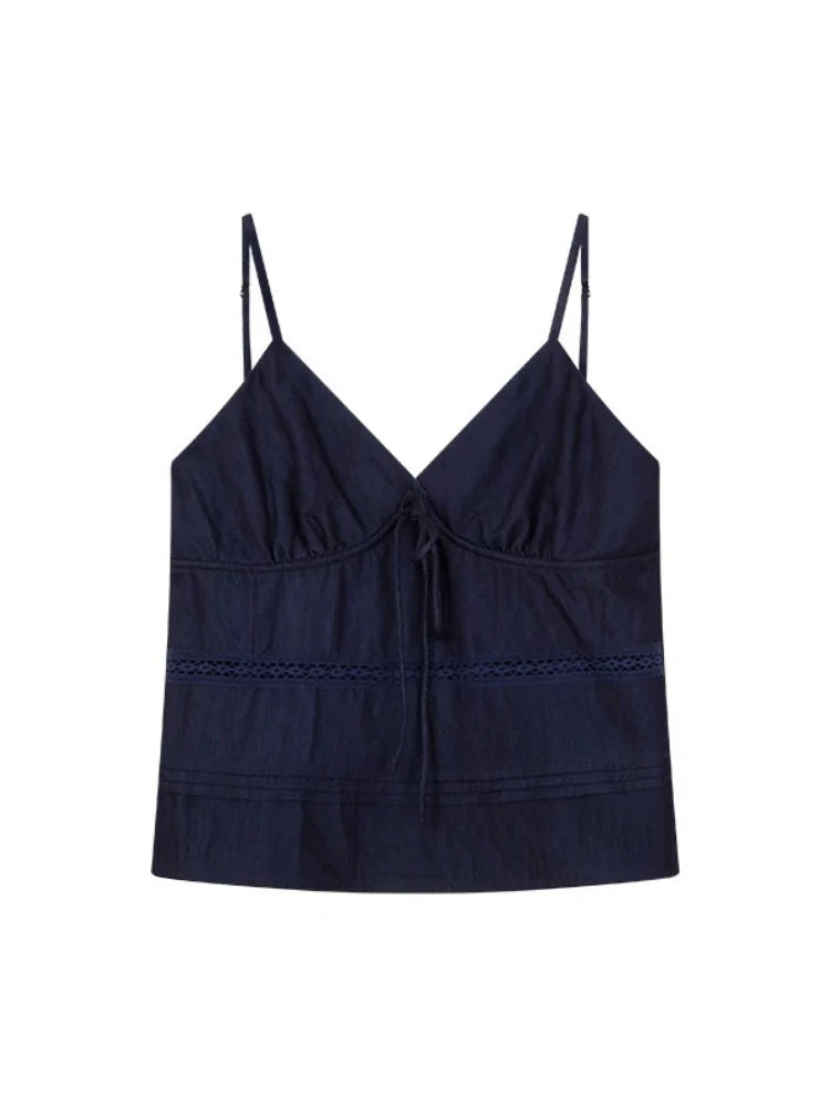 Navy Cut-Out Y2K Cami