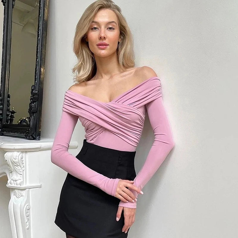 Y2K Black Long Sleeve Bodysuit – Party Clubwear