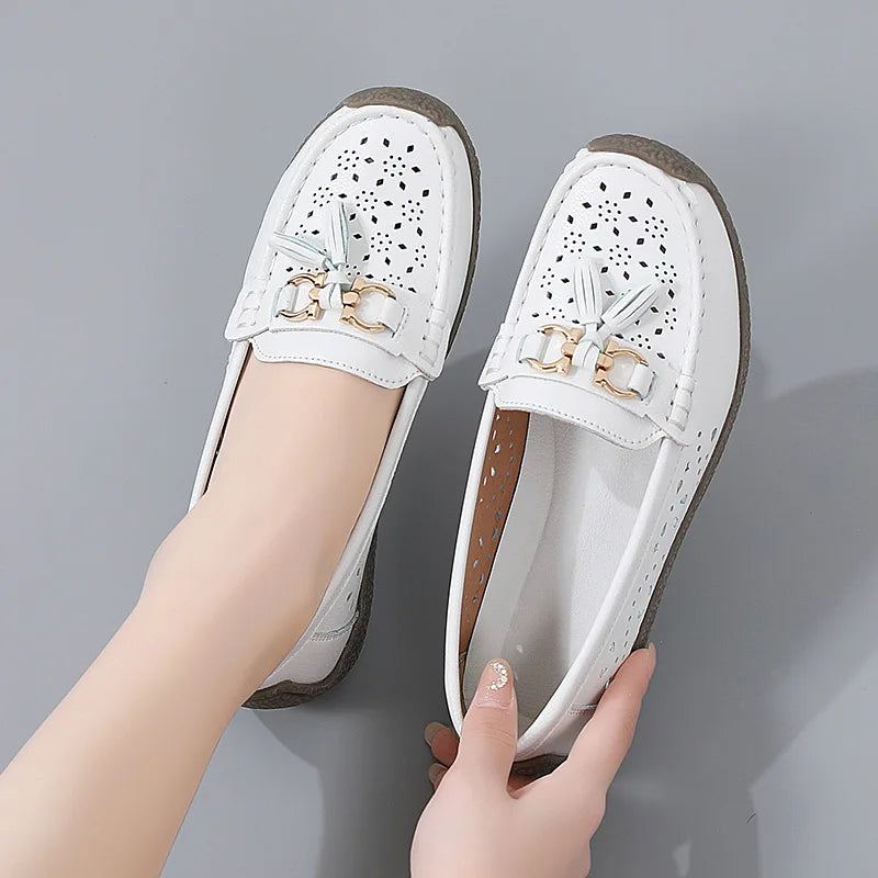 Round Toe Nurse Loafers – Soft Sole & Non-slip 2025