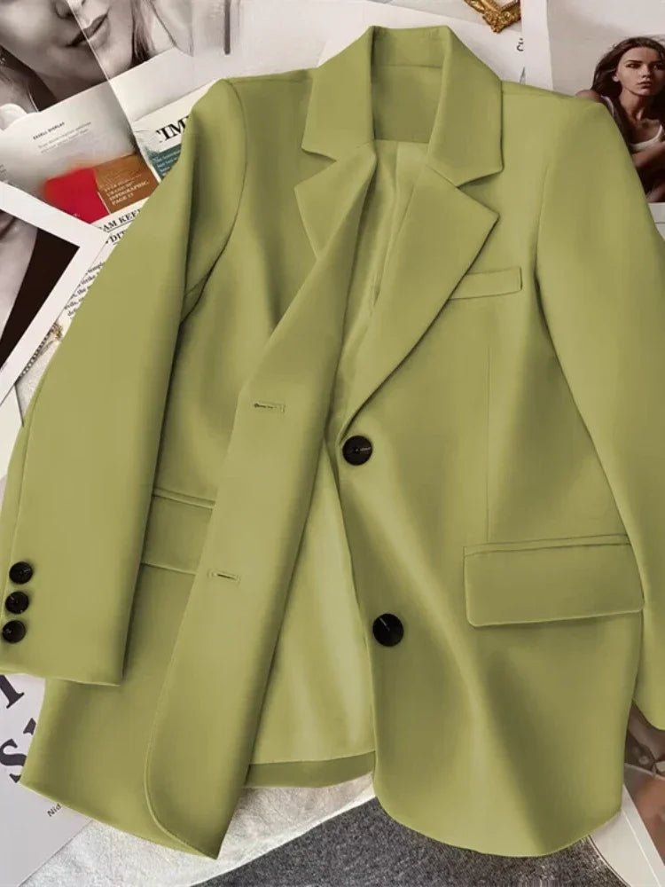 TrendyCore™ – Streetwear Office Blazer (Long Sleeve, Korean Fit, 2025 Vibe)