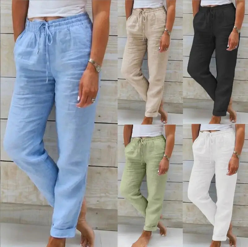 Women Linen Loose Pants