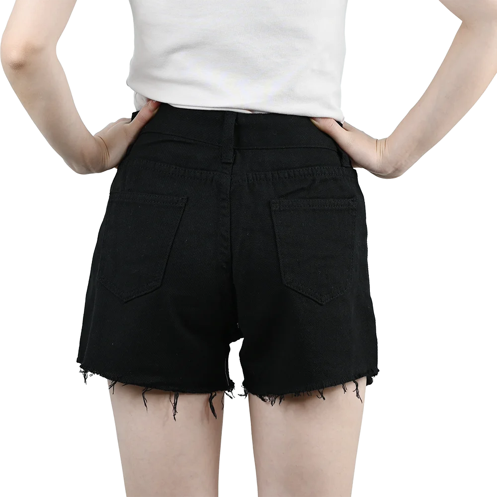 Women’s Ripped High Waist Tassel Jorts