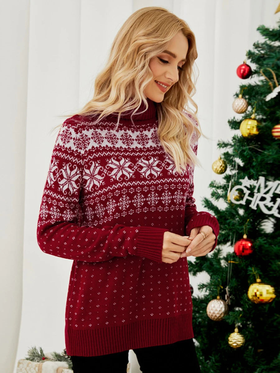 Women Christmas Print Sweater