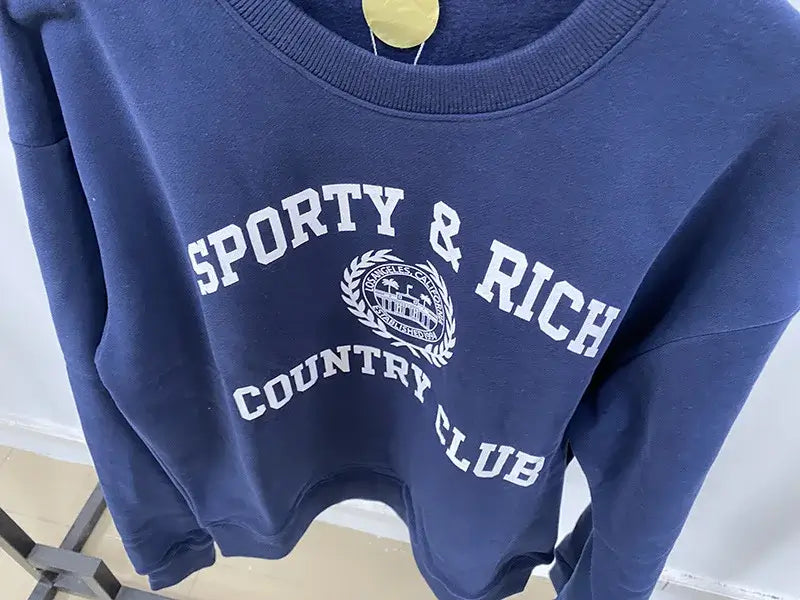 Women Letter Print Sweatshirt Vintage O-Neck Pullover