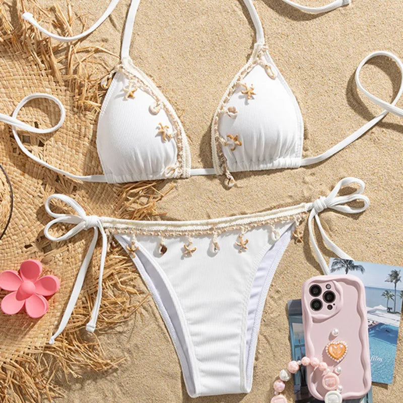 Sexy White Bikini Set