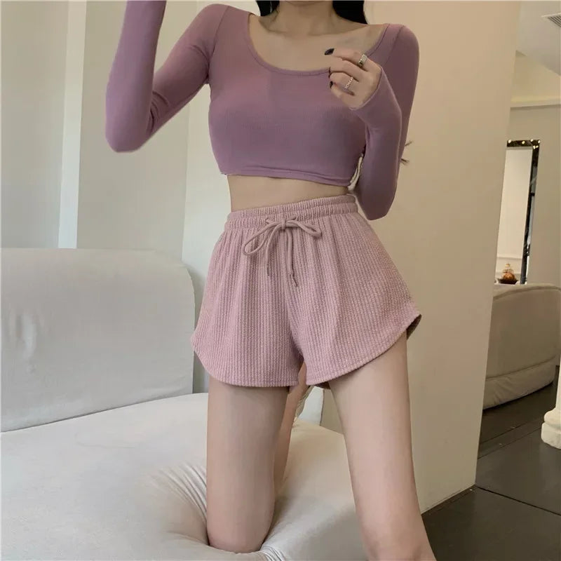 Women Loose Wide Leg Sports Shorts