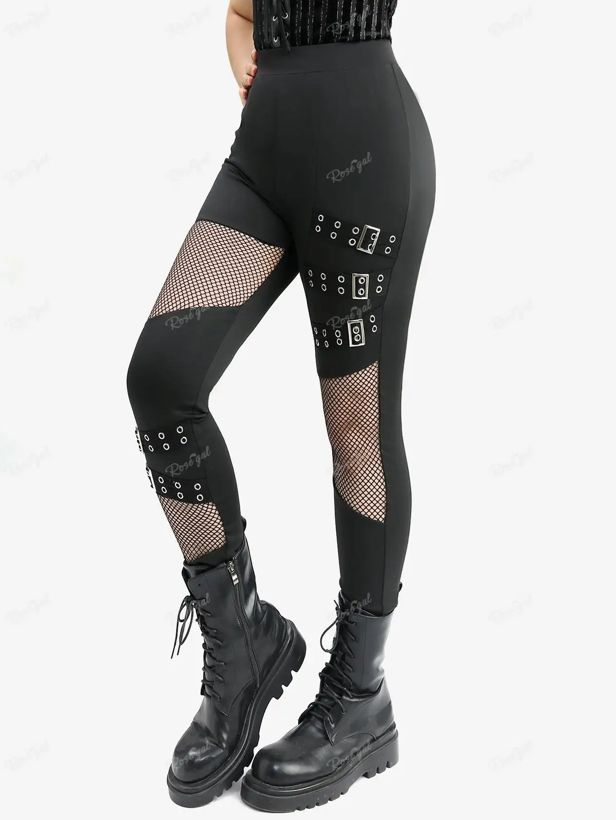 Women Plus Size Gothic Patchwork Pants