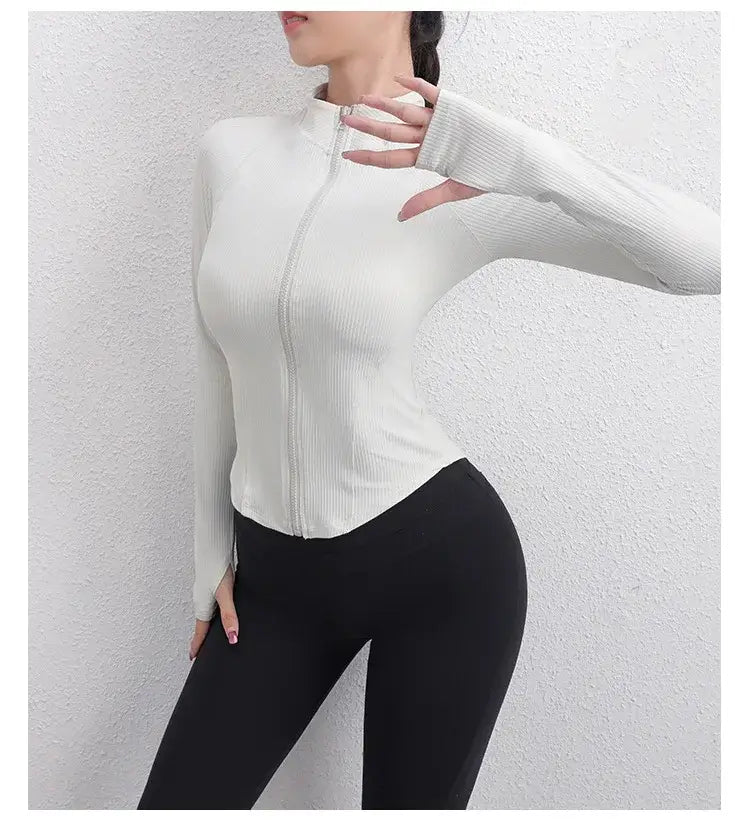 Women Textured Long Sleeve Running Jacket