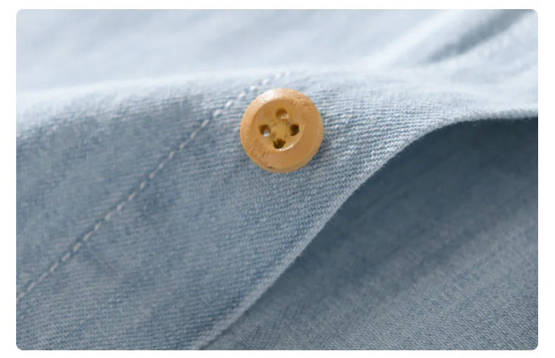 Men Denim Short Sleeve Shirt