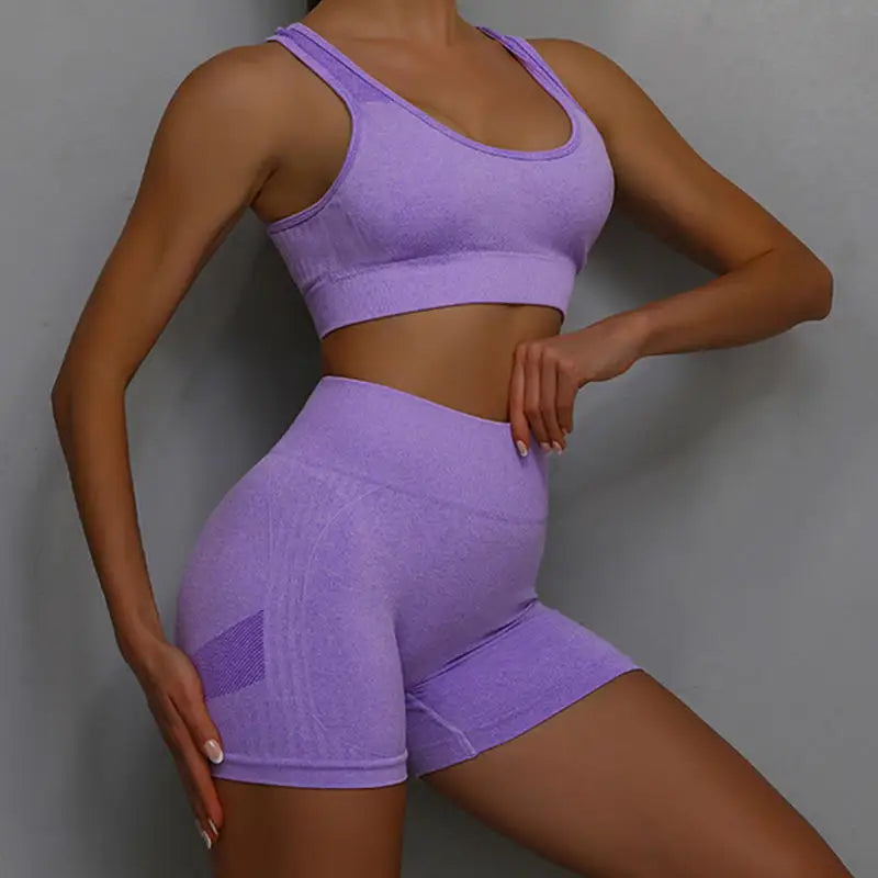 Women Yoga Vest & Shorts Set