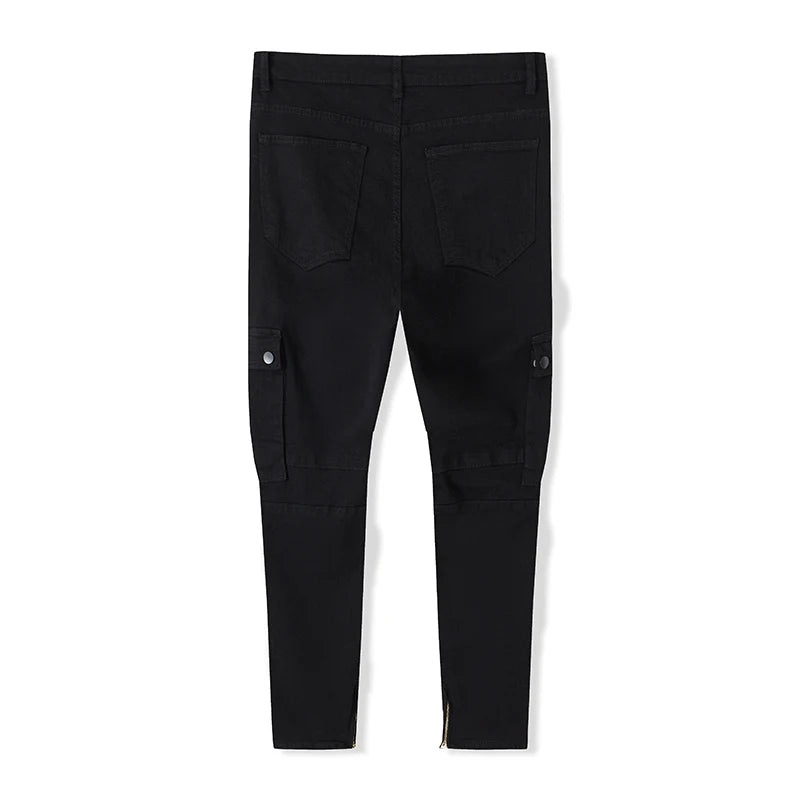 Men Cargo Pocket Jeans