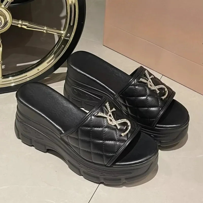 Women Fashion Platform Letter Sandals