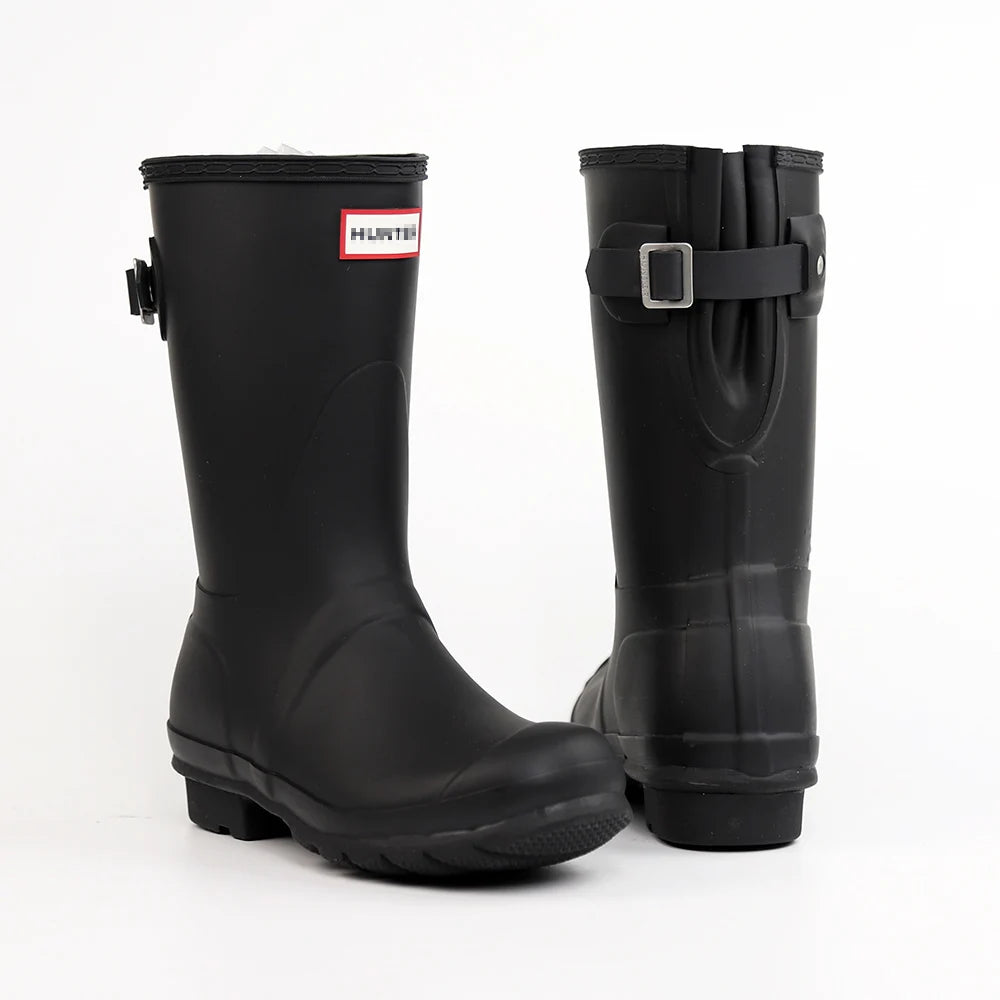 Women Mid Calf Boots Embroidered Leather