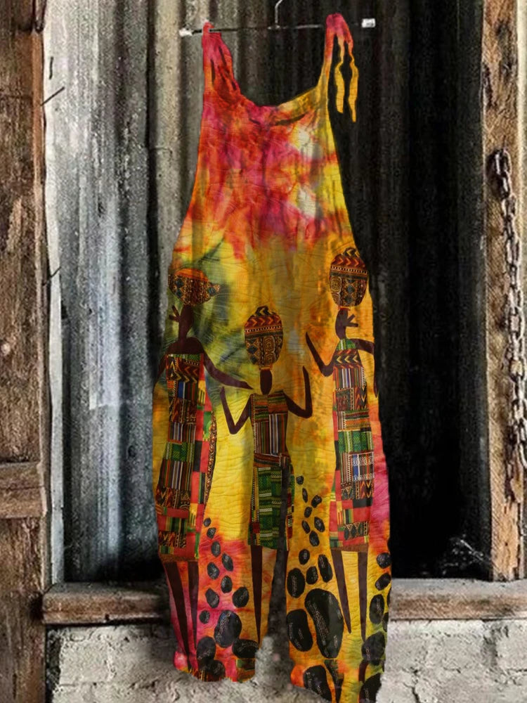 Women Abstract Print One-Piece Shorts