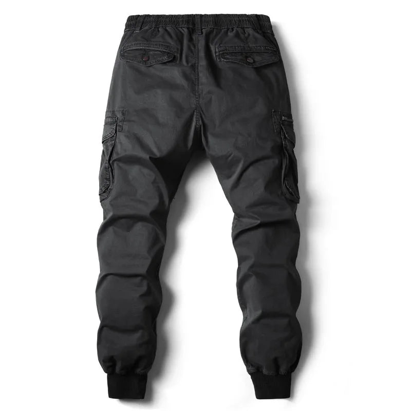 Men's Plus Size Cargo Jogger Pants – Cotton Full Length