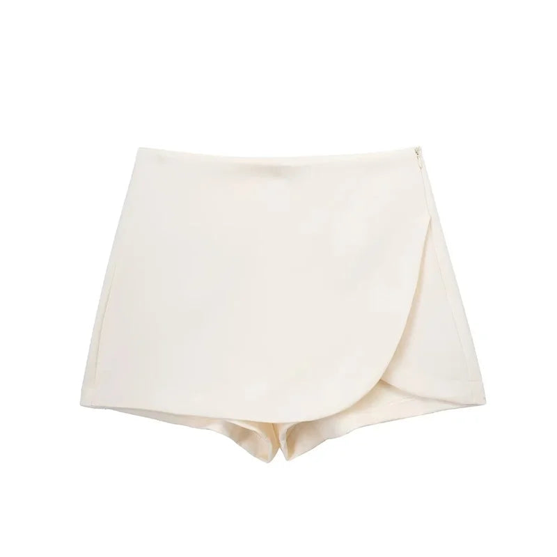 Women Asymmetrical Skort Shorts