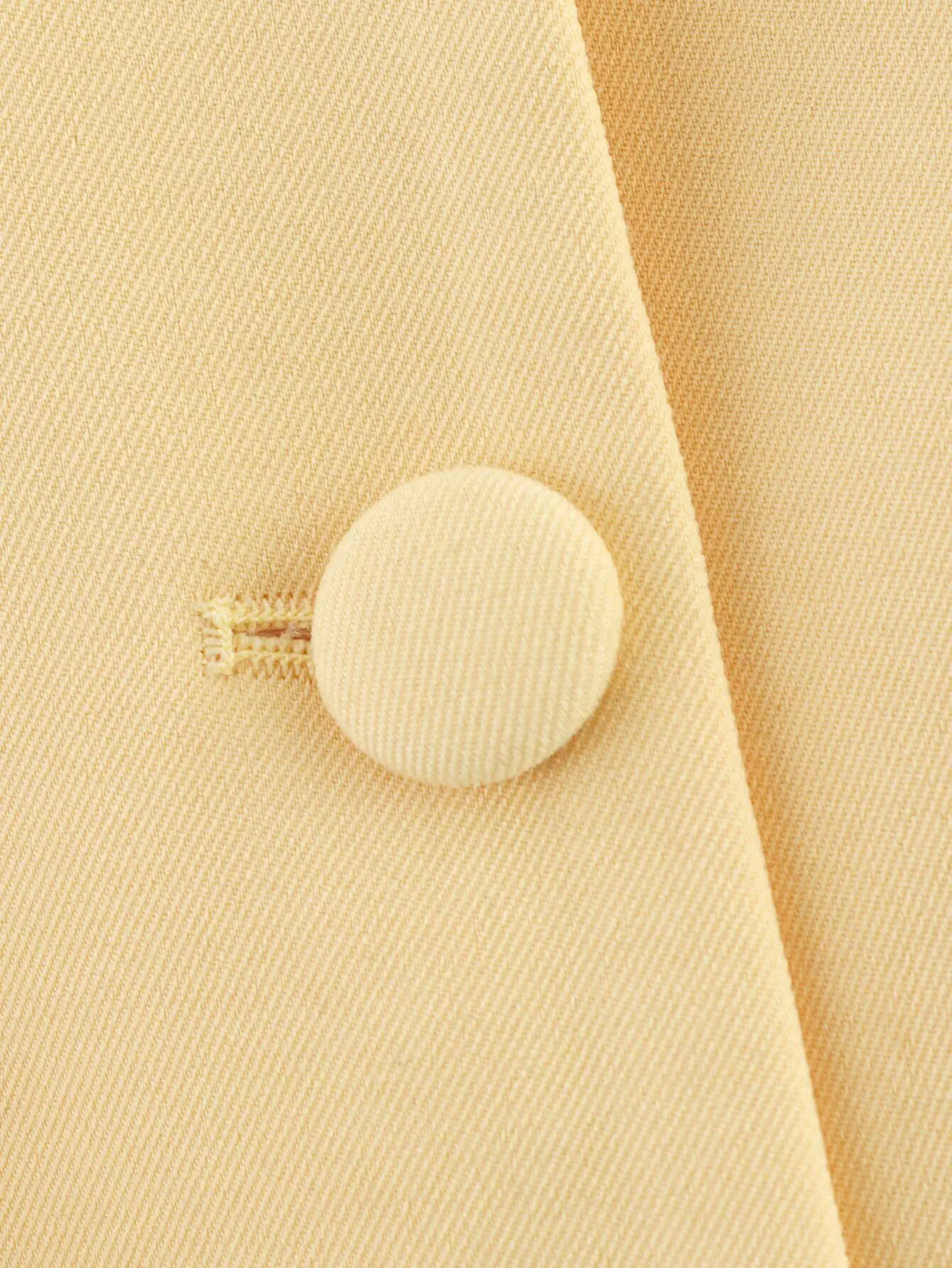 Elegant Yellow O-Neck Blazer Coat