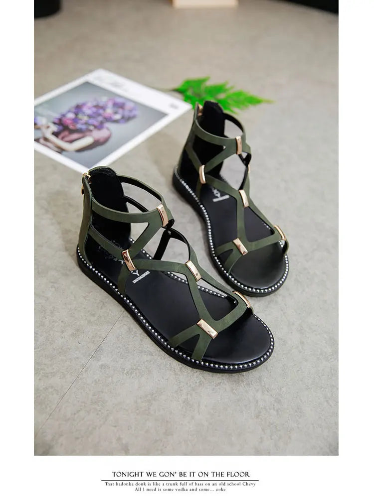 Women Soft Sole Flat Sandals Lightweight Shoes