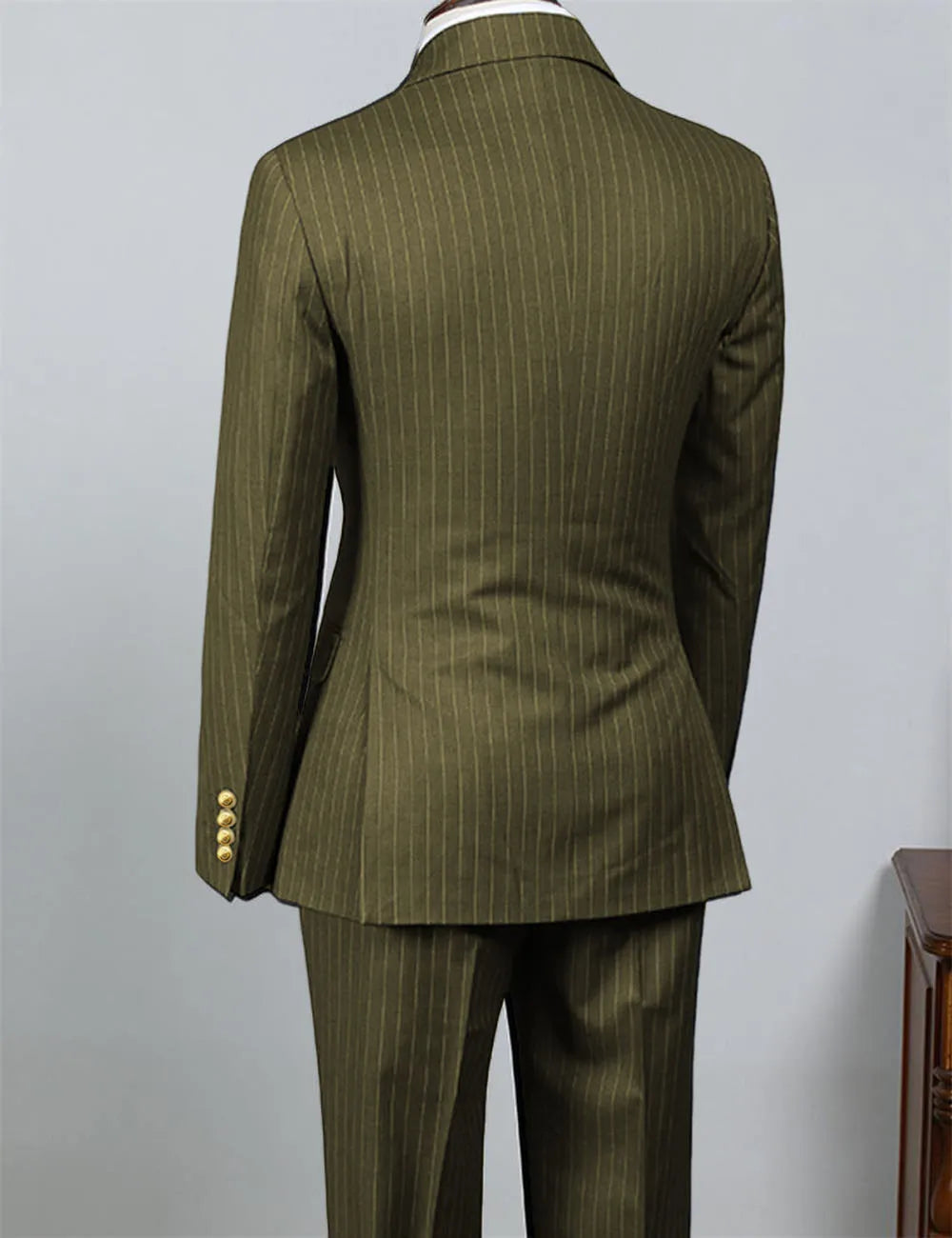 Men Striped 2-Piece Suit