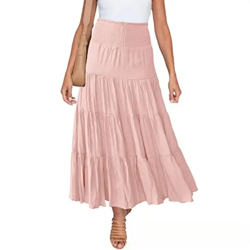 Women High Waist Maxi Boho Skirt