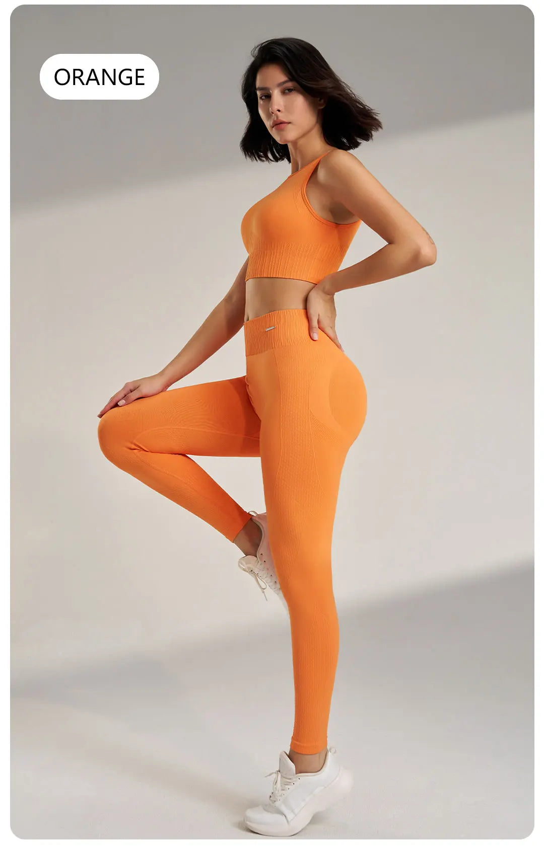 Women High Waist Leggings & Top Set