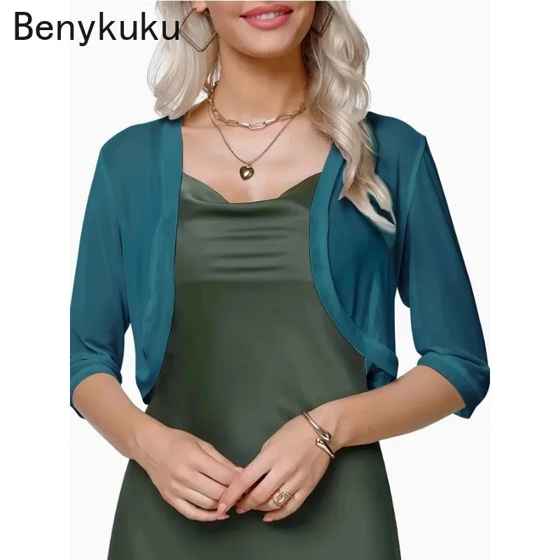 Vintage Mesh Bolero Shrug Cropped Jacket