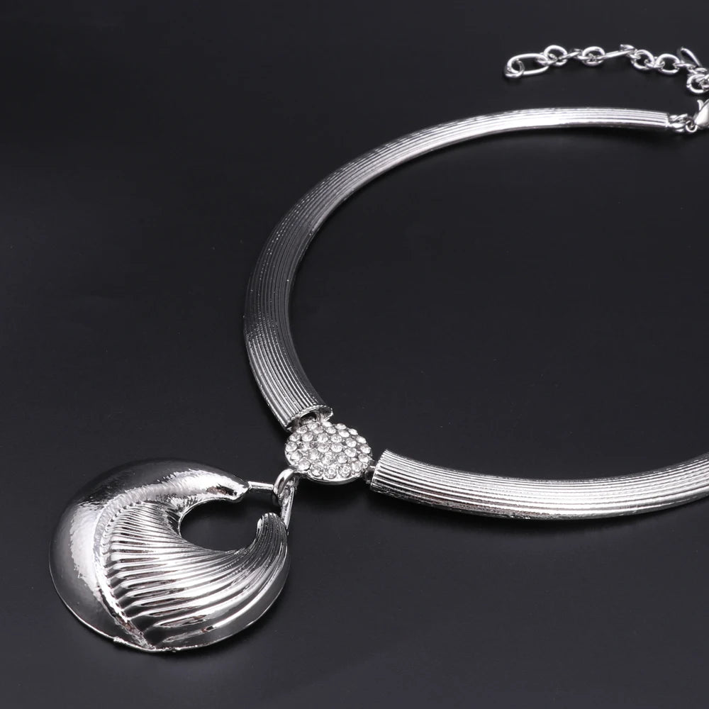 Dubai Silver Plated Luxury Jewelry Set
