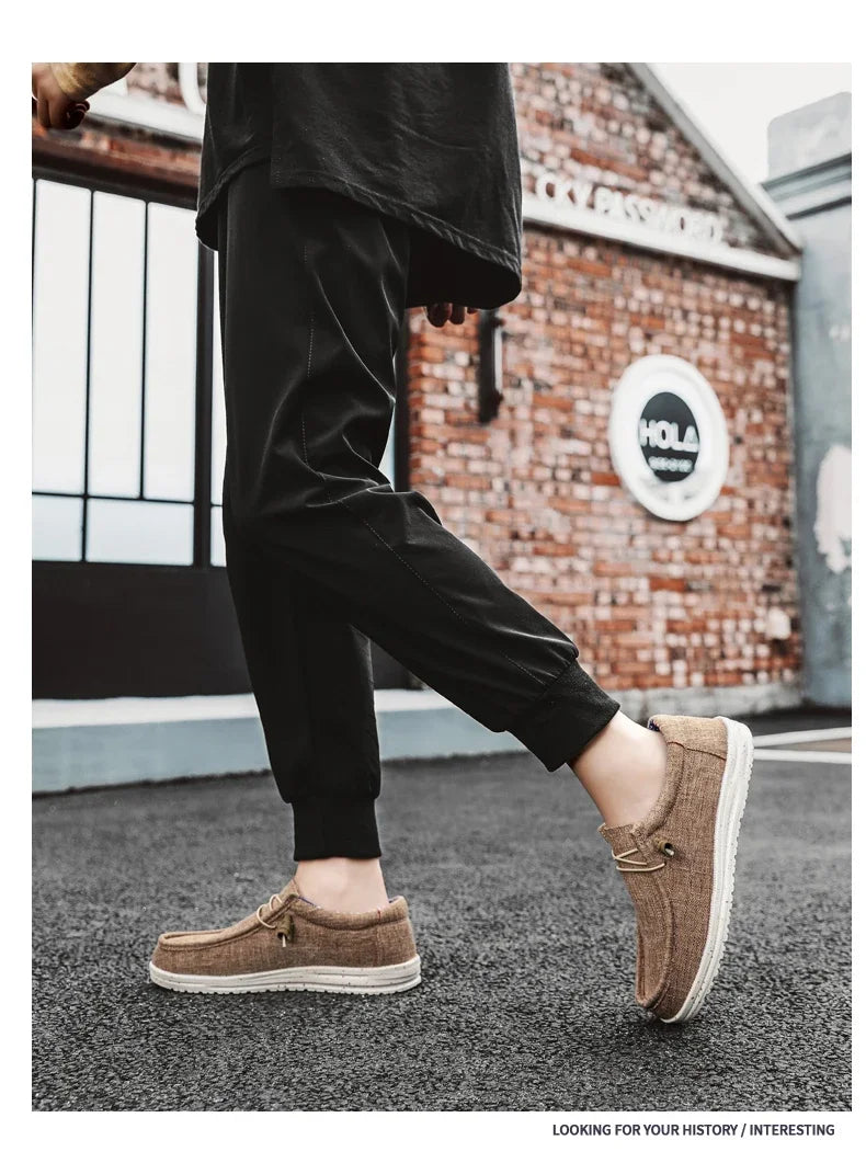 Men Casual Canvas Slip On Loafers