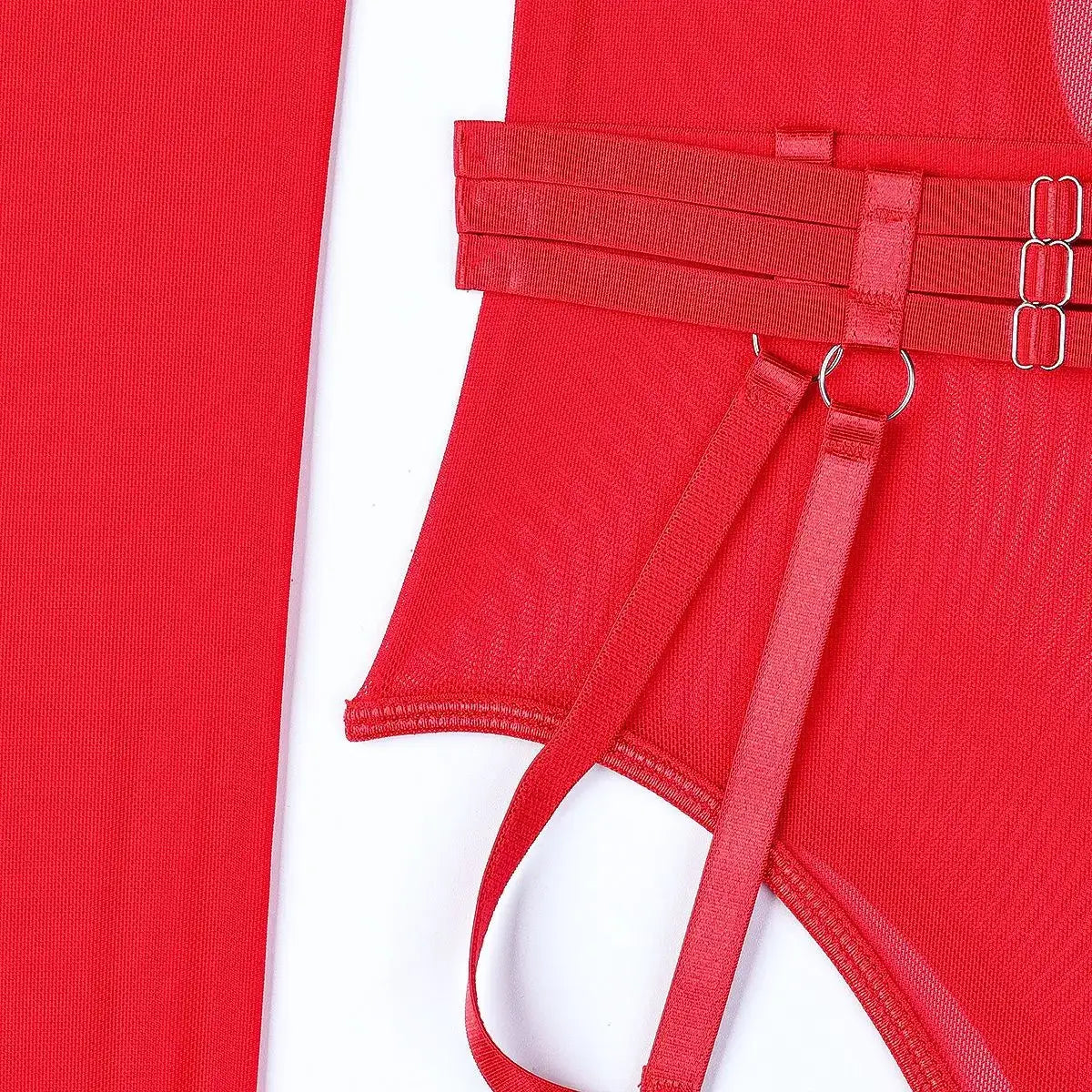 Women Mesh Splicing Suspender Jumpsuit