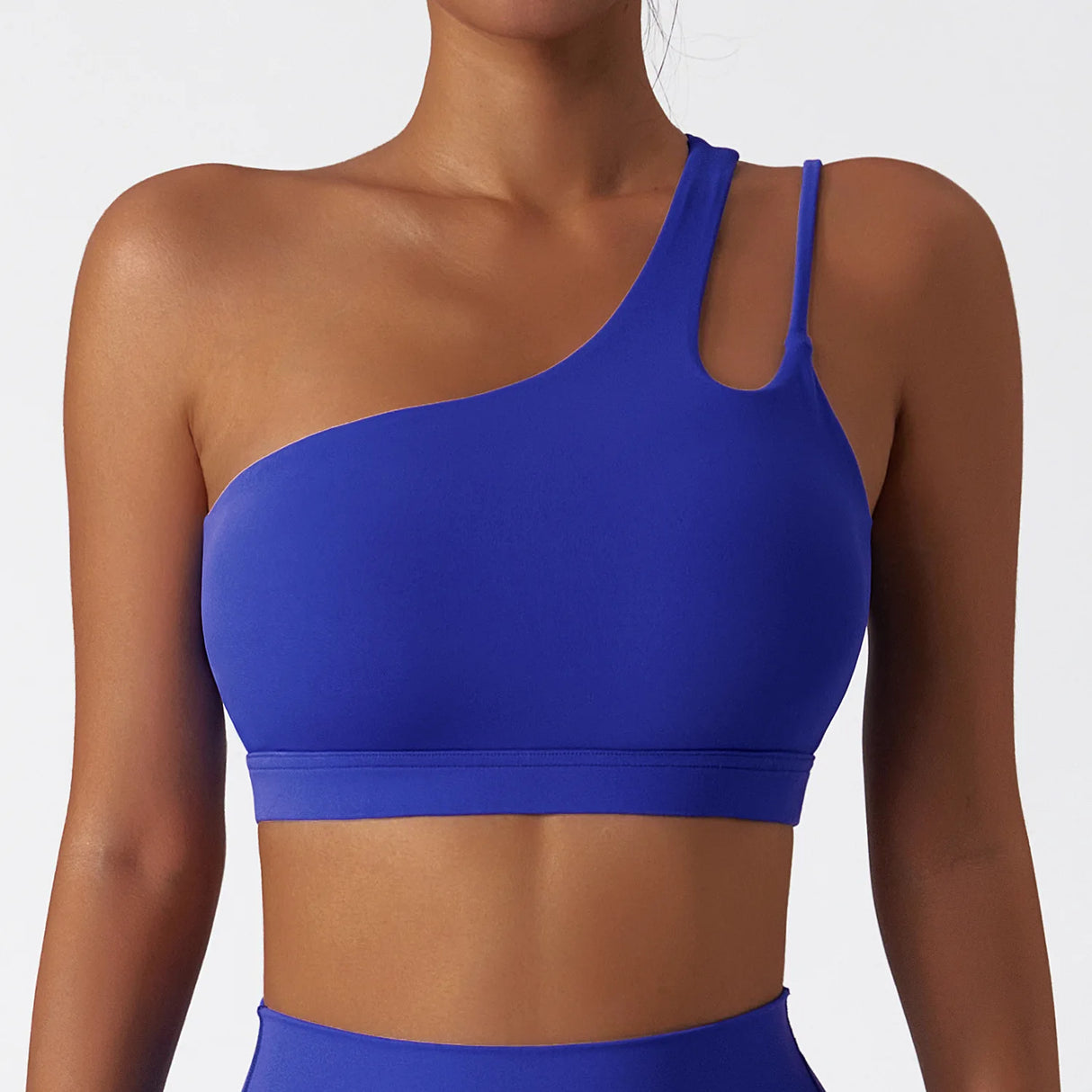 Women Oblique Shoulder Sports Bra