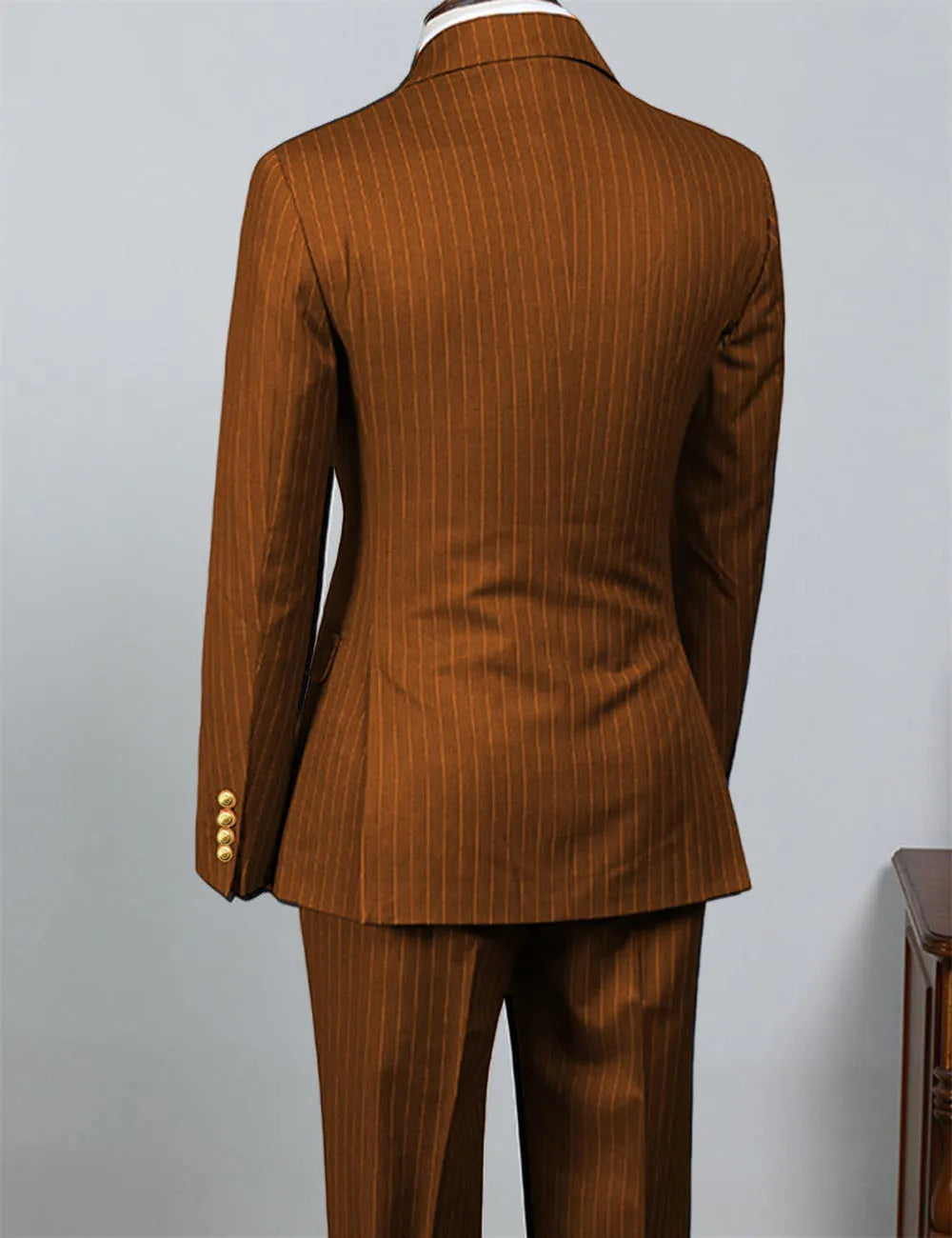 Men Striped 2-Piece Suit