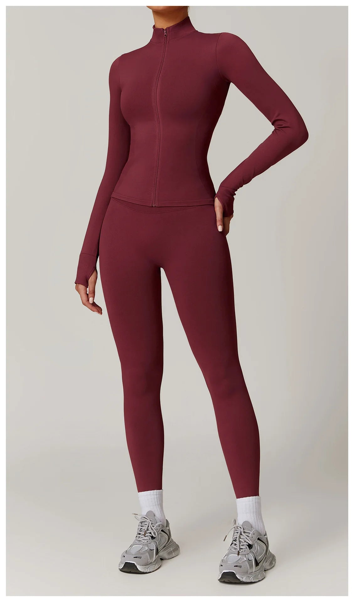 Seamless Women's Long Sleeve Yoga Jacket – Windproof Running Sports Top