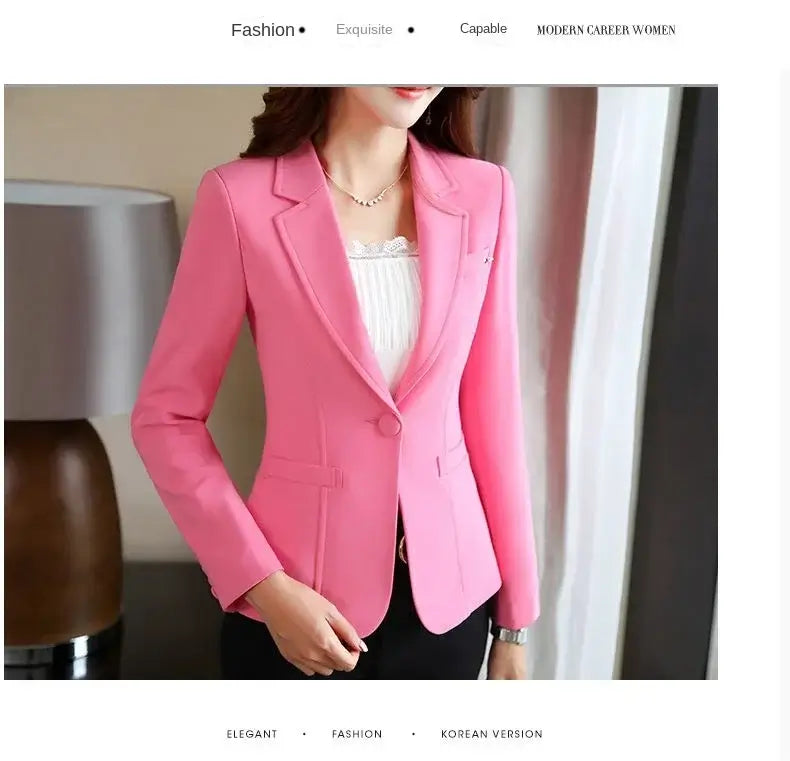 Women Classic Work Blazer Jacket