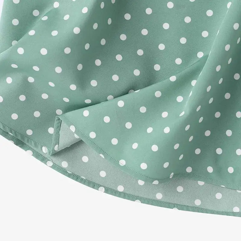 Women Polka Dot Oversize Tunic Top