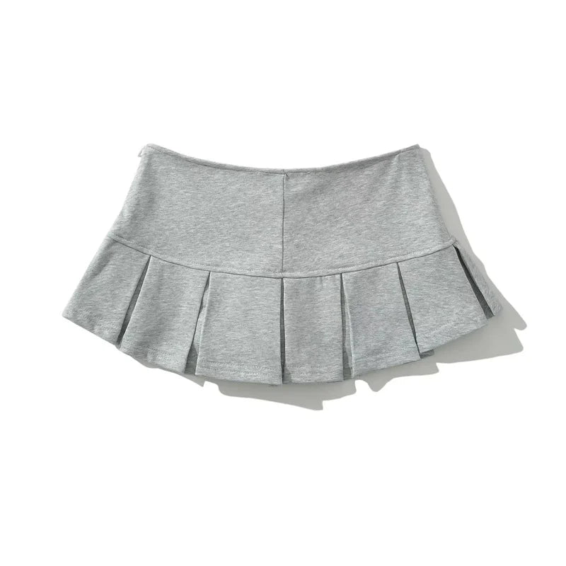 Women Wide Pleat Y2K Skirt