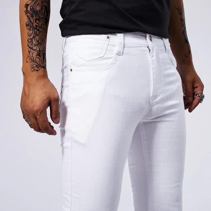 Men White Slim Jeans