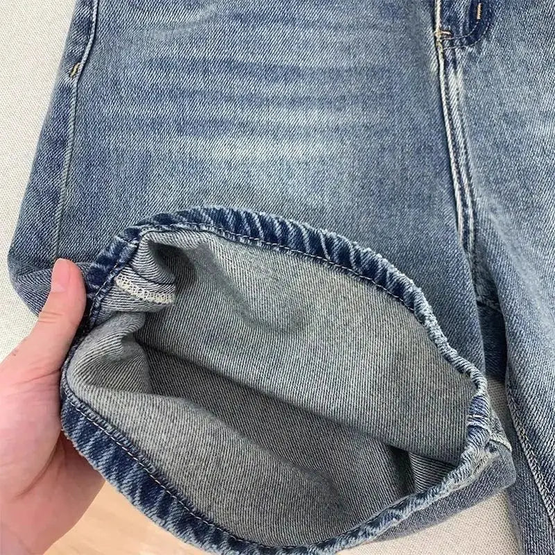 Women’s Casual Denim Shorts – High Waist & Wide Leg