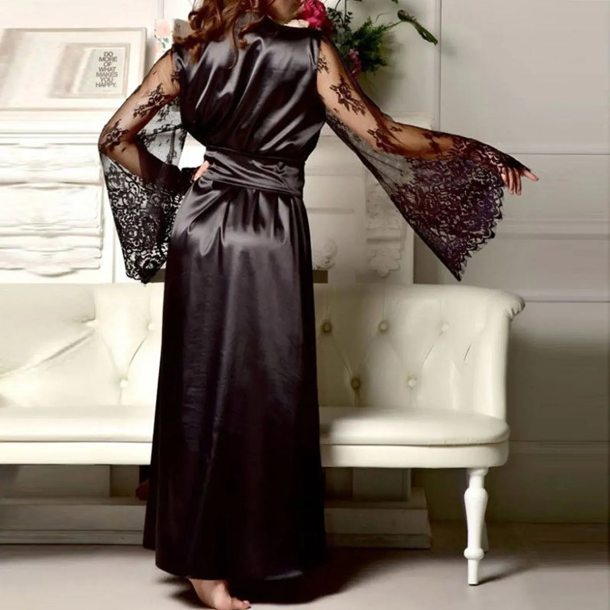 Women Ice Silk Pajama Nightdress Sexy Sleepwear 2025