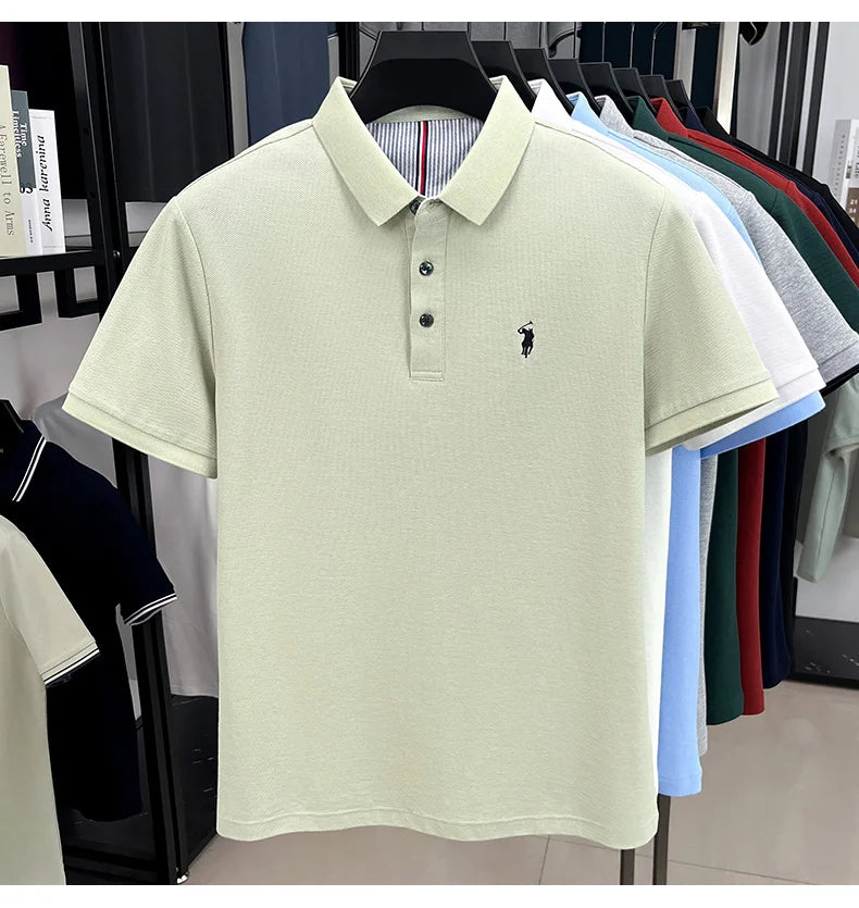 Men Cotton Embroidered Polo Shirt