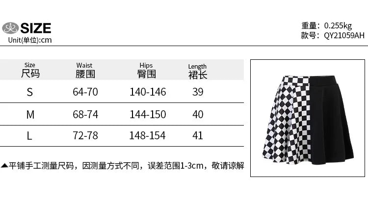 Women Colorblock Pleated Skirt