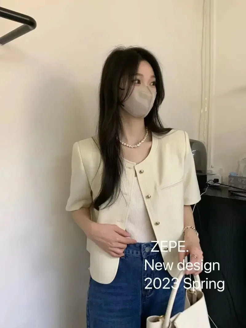 Korean Short Sleeve Summer Occasion Jacket