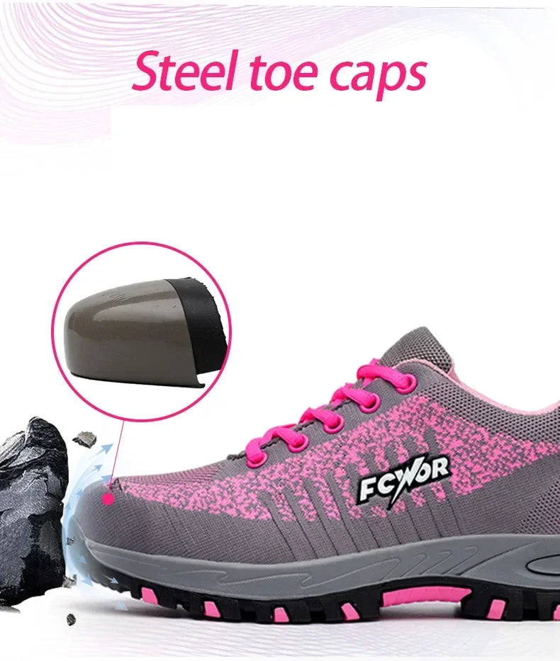 Women Safety Shoes Lightweight Non Slip Boots