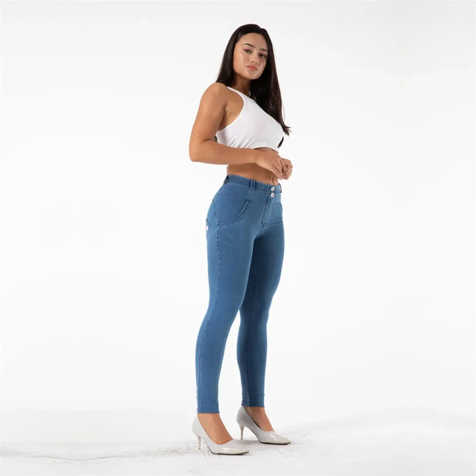 Women Light Blue Super Skinny Jeans